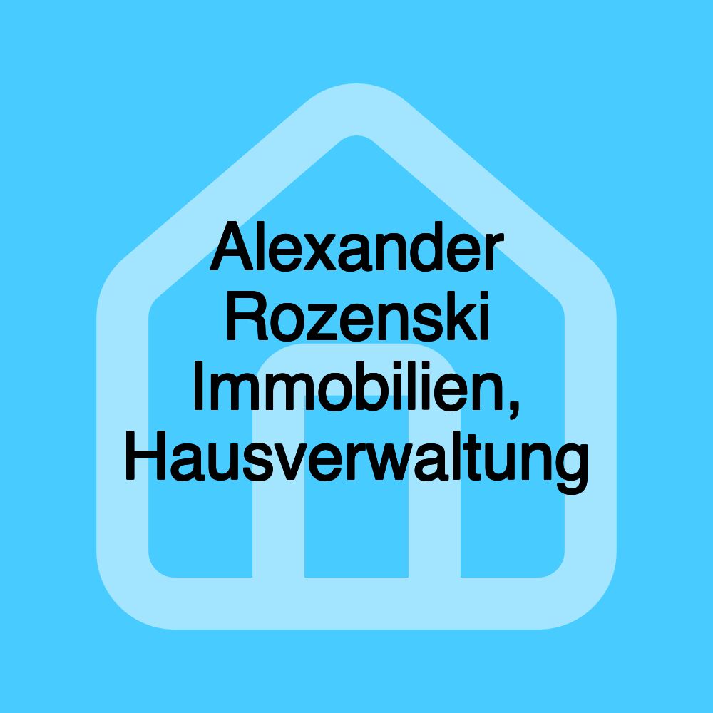 Alexander Rozenski Immobilien, Hausverwaltung