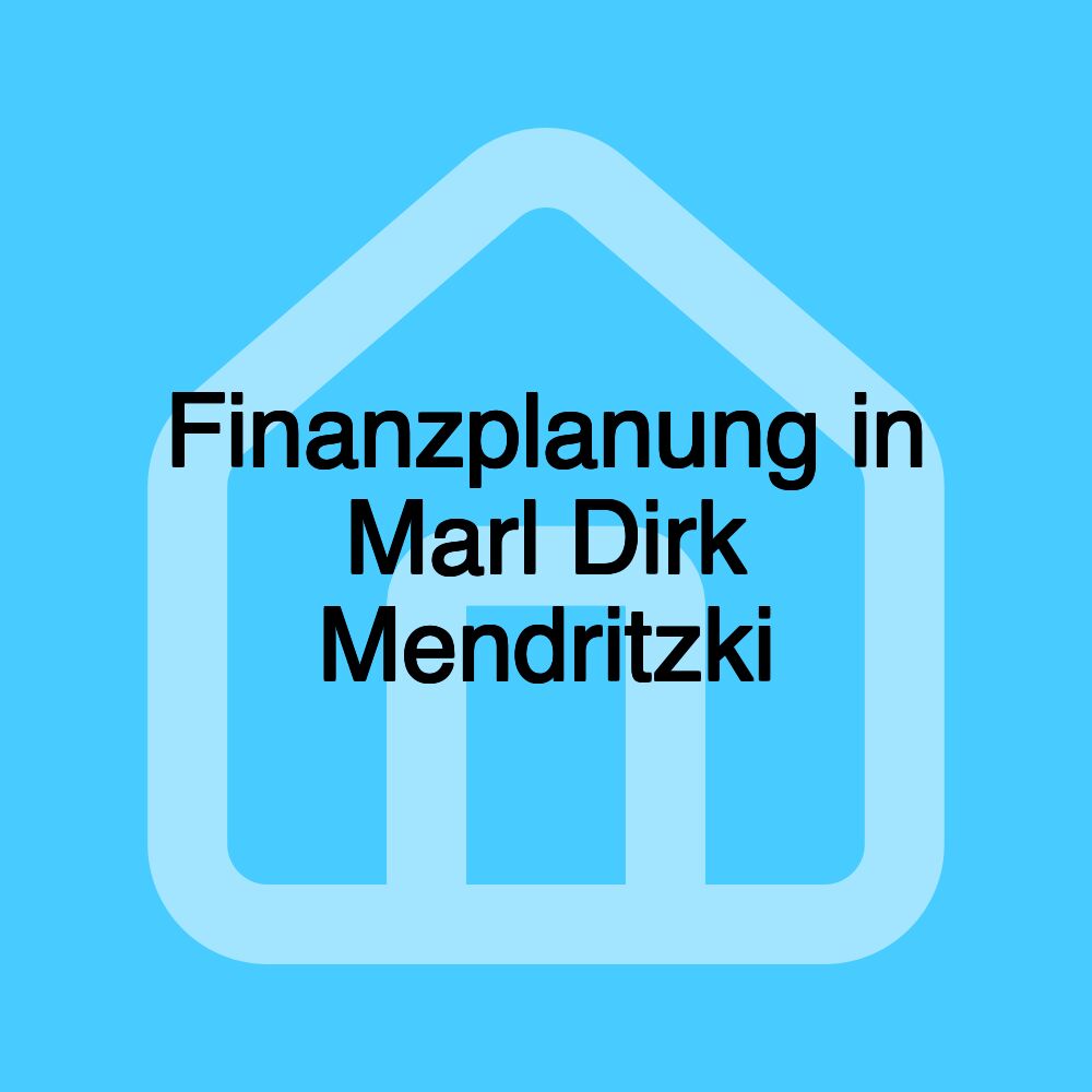 Finanzplanung in Marl Dirk Mendritzki